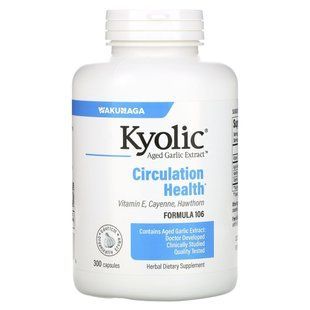 Экстракт чеснока улучшение кровообращения формула 106 Kyolic (Garlic Circulation) 300 капсул купить в Киеве и Украине