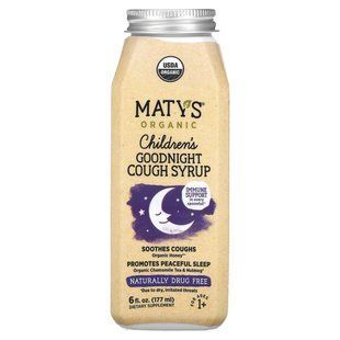Maty's, Organic Children&acute;s Goodnight Cough Syrup, Ages 1+, 6 fl oz (177 ml) купить в Киеве и Украине