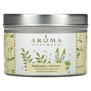 Свеча с ароматом пачули и ладана дорожная свеча для медитации Aroma Naturals (Soy VegePure) 79.38 г купить в Киеве и Украине