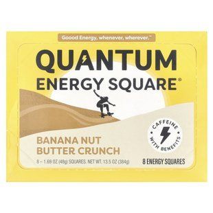 Quantum Energy Square, Banana Nut Butter Crunch, 8 Energy Squares, 1.69 oz (48 g) Each купить в Киеве и Украине