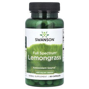 Swanson, Full Spectrum Lemongrass, 400 mg, 60 Capsules