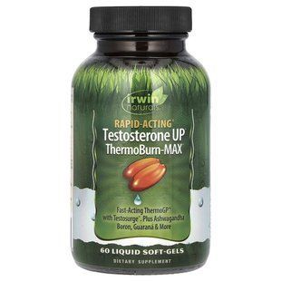 Irwin Naturals, Rapid Acting Testosterone UP&reg;, ThermoBurn-MAX, 60 Liquid Soft-Gels