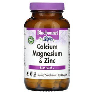 Кальций, магний + цинк, Bluebonnet Nutrition, 180 капсул купить в Киеве и Украине
