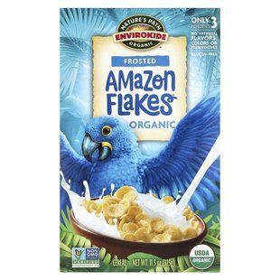 Nature's Path, Envirokidz Organic, Amazon Flakes, органические кукурузные хлопья, в глазури, 325 г (11,5 унции) купить в Киеве и Украине