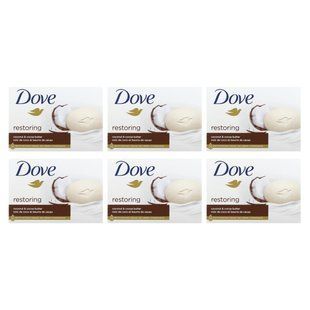 Косметическое мыло Purely Pampering, аромат &laquo;Кокосовое молоко и лепестки жасмина&raquo;, Dove, 6 шт. по 113 г купить в Киеве и Украине