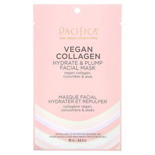 Pacifica, Hydrate & Plump Beauty Facial Mask, Vegan Collagen, 1 Sheet Mask, 0.6 fl oz (18 ml) купить в Киеве и Украине