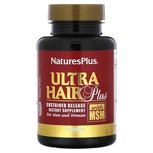 NaturesPlus, Ultra Hair Plus with MSM, For Men and Women, 60 Tablets купить в Киеве и Украине