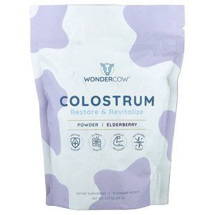 Wondercow, Colostrum Powder, Elderberry, 30 Packets, 0.08 oz (2.4 g) Each купить в Киеве и Украине
