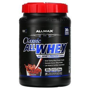100% whey protein, chocolate, ALLMAX Nutrition, 907 g.