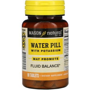 Водяные таблетки с калием Mason Natural (Water Pill with Potassium) 90 таблеток купить в Киеве и Украине