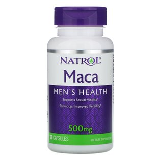 Мака перуанская Natrol (MACA) 500 мг 60 капсул купить в Киеве и Украине