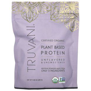 Truvani, Plant Based Protein, Unflavored, Unsweetened, 9.88 oz (280 g)