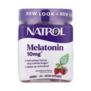 Мелатонин NATROL (Melatonin) 10 мг, 60 жевательных конфет купить в Киеве и Украине