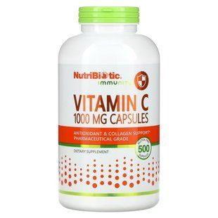 NutriBiotic, імунітет, вітамін C, 1000 мг, 500 капсул