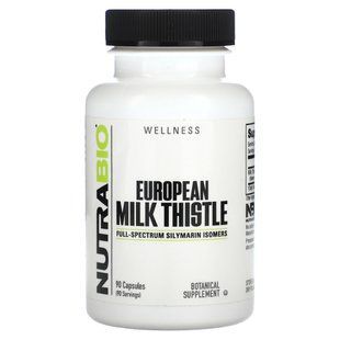 NutraBio, European Milk Thistle, 241 mg, 90 Capsules купить в Киеве и Украине