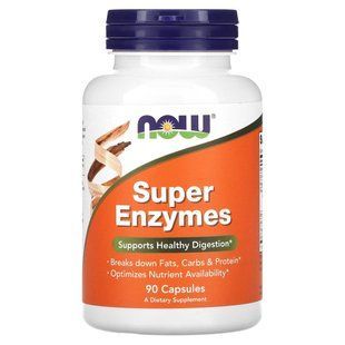 Супер Энзимы Now Foods (Super Enzymes) 90 капсул купить в Киеве и Украине
