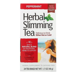 Растительный чай для похудения с мятным вкусом 21st Century (Herbal Slimming Tea) 24 пакетика купить в Киеве и Украине