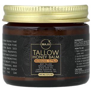 Maju Superfoods, Tallow Honey Balm, Morning Citrus, 2 fl oz (59.15 ml)