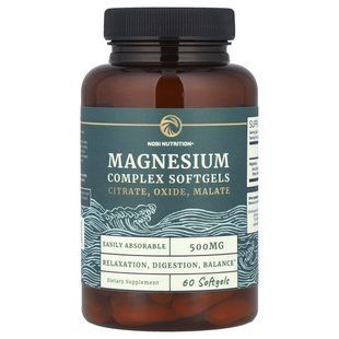 Nobi Nutrition, Magnesium Complex, 500 mg , 60 Softgels купить в Киеве и Украине
