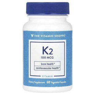 The Vitamin Shoppe, Vitamin K2, 100 mcg, 60 Vegetable Capsules купить в Киеве и Украине