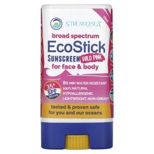 Stream2Sea, EcoStick Sunscreen Wild Pink, SPF 35+, 0.5 oz (14 g) купить в Киеве и Украине