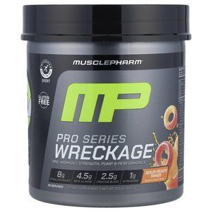 MusclePharm, Pro Series Wreckage&trade;, Pre-Workout, Sour Peach Rings, 15.5 oz (440 g) купить в Киеве и Украине