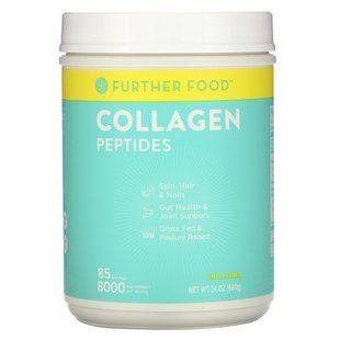 Колагенові пептиди, без ароматизаторів, Collagen Peptides, Unflavored, Further Food, 8000 мг, 680 г