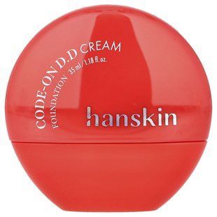 Hanskin, Code-On D.D Cream Foundation, 21N Light Beige, 1.18 fl oz (35 ml)