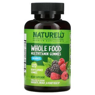 Витаминни жевательные конфеты для взрослых NATURELO (Whole Food Vitamin Gummies for Adults) 120 жевательных конфет ягодный вкус купить в Киеве и Украине