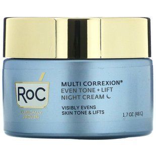 RoC, Multi Correxion, ровный тон + подтяжка, ночной крем 5 в 1, 1,7 унции (48 г) купить в Киеве и Украине