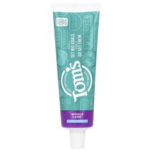 Tom's of Maine, Whole Care&reg;, натуральна зубна паста проти карієсу з фтором, перцева м&rsquo;ята, 113 г (4 унції)