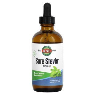 Чистый экстракт стевии, Sure Stevia Liquid Extract, KAL, 118,3 мл купить в Киеве и Украине