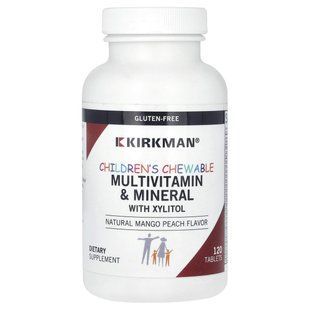Мультивітаміни для дітей Kirkman Labs (Children's Chewable Multi-Vitamin) 120 цукерок