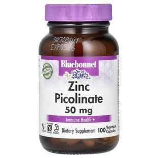 Цинк Піколинат Bluebonnet Nutrition (Zinc Picolinate) 50 мг 100 капсул