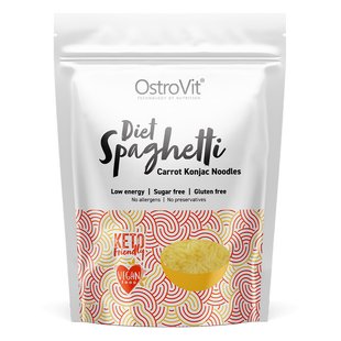 Диетические спагетти с морковью и конжаком OstroVit (Diet Spaghetti Carrot Konjac Noodles) 400 г купить в Киеве и Украине