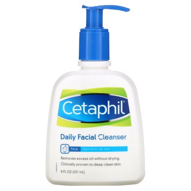 Засіб для щоденного очищення обличчя, Cetaphil, 8 рідк унцій (237 мл)