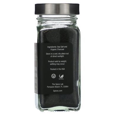 Гавайская морская соль из черной лавы, мелкое зерно, Hawaiian Black Lava Sea Salt, Fine Grain, The Spice Lab, 121 г купить в Киеве и Украине