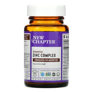 Цинк харчовий комплекс New Chapter (Zinc Food Complex) 60 таблеток