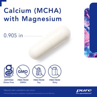 Кальцій з магнієм Pure Encapsulations (Calcium MCHA with Magnesium) 180 капсул