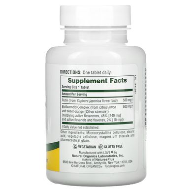 Біорутін, Biorutin, Nature's Plus, 1000 мг, 90 таблеток