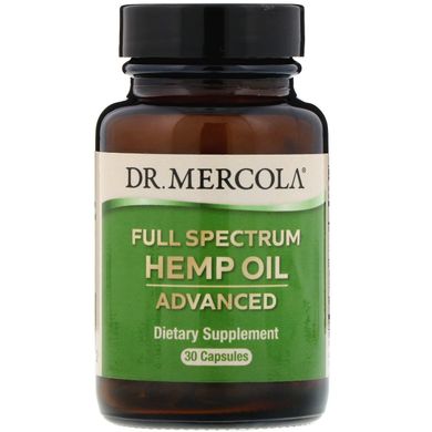 Конопляна олія повного спектру дії, з покращеною рецептурою, Dr Mercola, 30 капсул