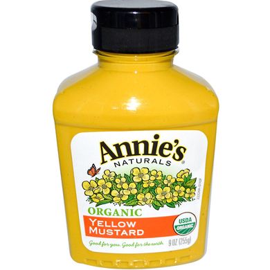 Органічна жовта гірчиця Annie's Naturals (Organic Yellow Mustard) 255 г