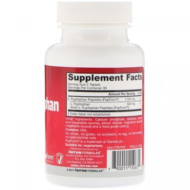 Пептид L-триптофана, Jarrow Formulas, 60 таблеток купить в Киеве и Украине