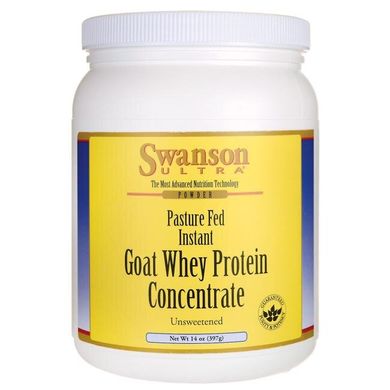 Концентрат протеїну козячої сироватки, Goat Whey Protein Concentrate, Swanson, 397 г