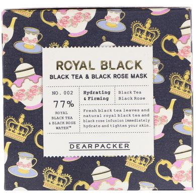 Маска Royal Black, чорний чай і чорна троянда, Dear Packer, 3,4 рідкої унції (100 мл)