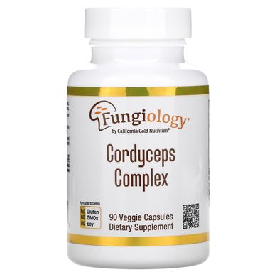 Комплекс грибів із кордицепсом California Gold Nutrition (Fungiology Cordyceps Complex) 90 рослинних капсул