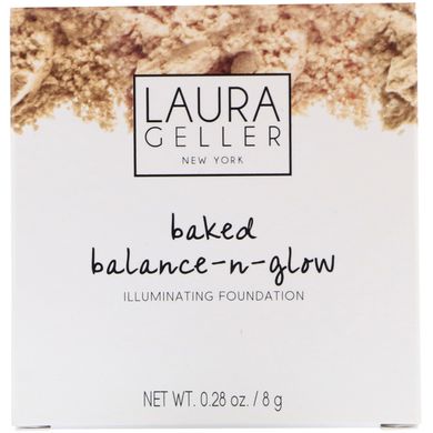 Тональная основа с эффектом сияния Baked Balance-N-Glow, средний оттенок, Laura Geller, 8 г купить в Киеве и Украине