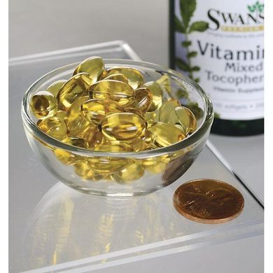 Вітамін Е змішані токофероли, Vitamin E Mixed Tocopherols, Swanson, 200 МО, 100 капсул