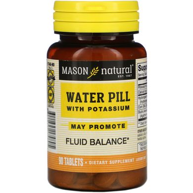 Водяні пігулки з калієм Mason Natural (Water Pill with Potassium) 90 пігулок