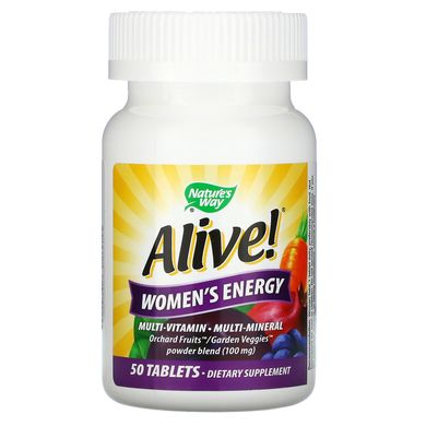 Alive! Женская Энергия, Мультивитамины - Мультиминералы, Nature's Way, 50 таблеток купить в Киеве и Украине
